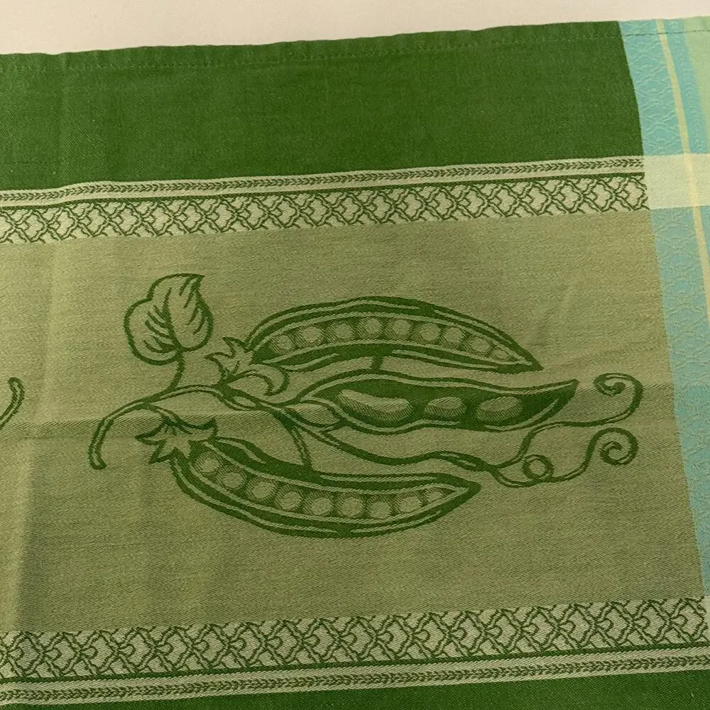 Green Pea Vintage Tea Towel‎